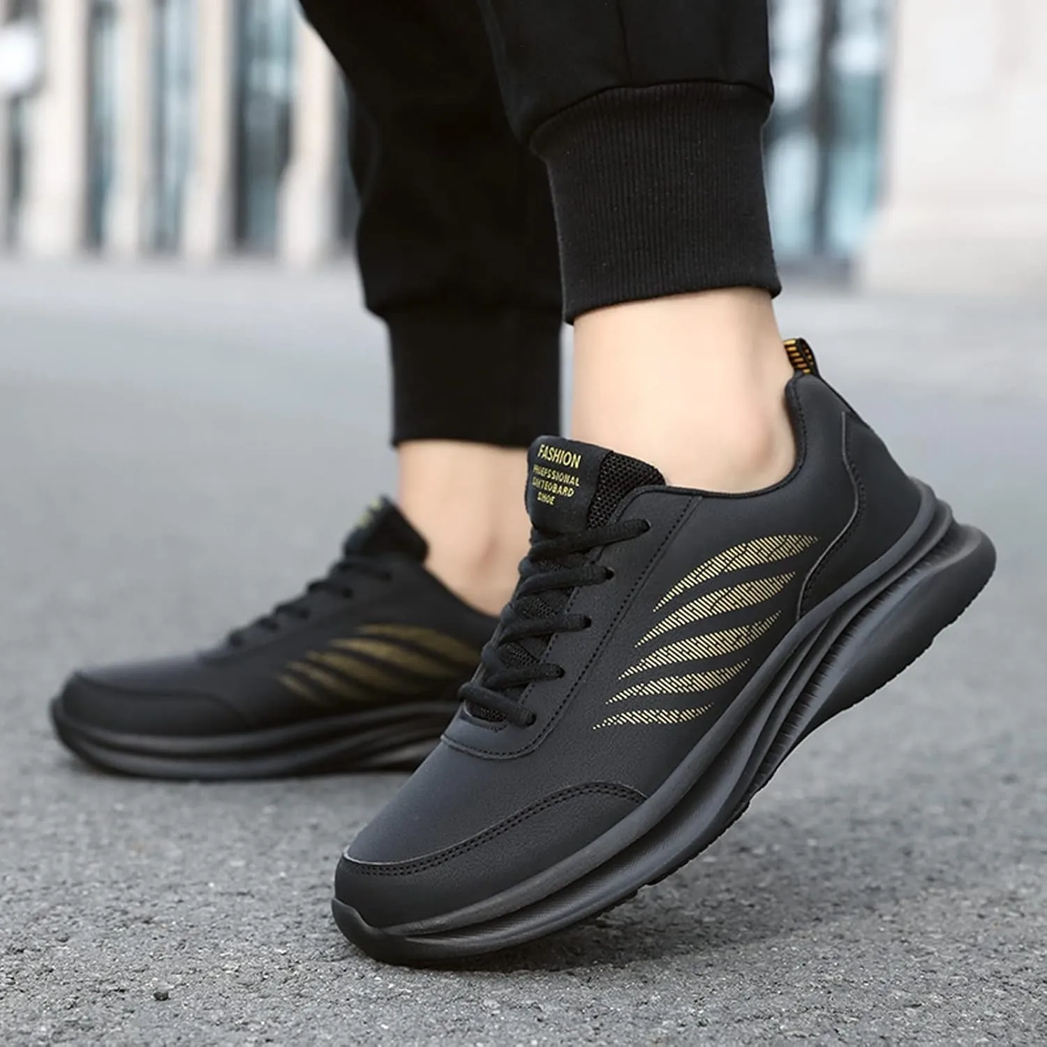 Mens Shoes Casual Leather Laace Up Solid Color Casual Fashion Simple Shoes Running Shoes Fashion Sneaker Shoes for Men Men's