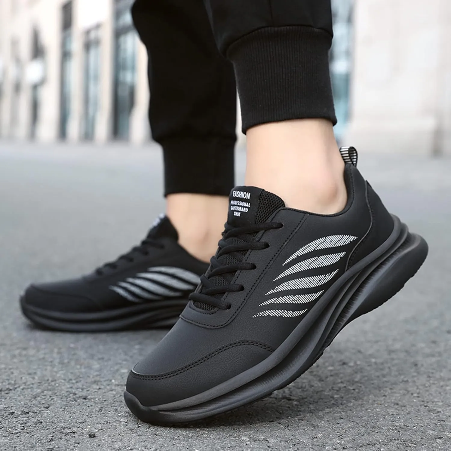 Mens Shoes Casual Leather Laace Up Solid Color Casual Fashion Simple Shoes Running Shoes Fashion Sneaker Shoes for Men Men's