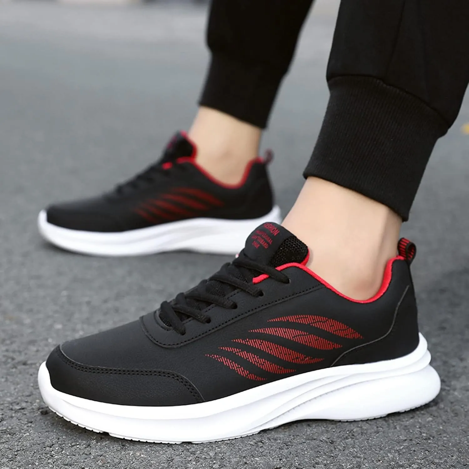 Mens Shoes Casual Leather Laace Up Solid Color Casual Fashion Simple Shoes Running Shoes Fashion Sneaker Shoes for Men Men's