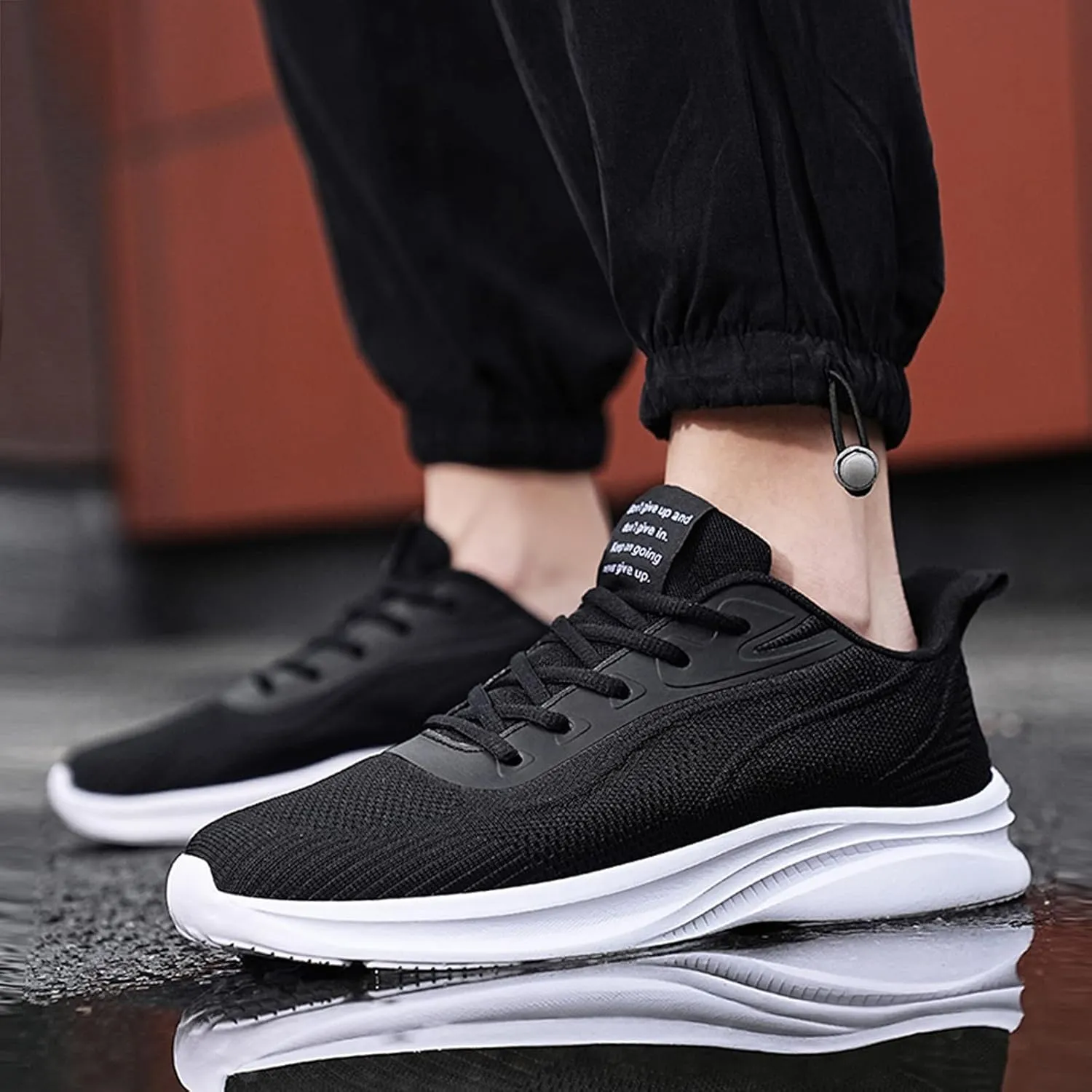 Men's Shoes Large Size Fashion Casual Mesh Breathable Casual Shoes Lace Up Running Shoes Mens Sneaker Boots Men's Fashion Men