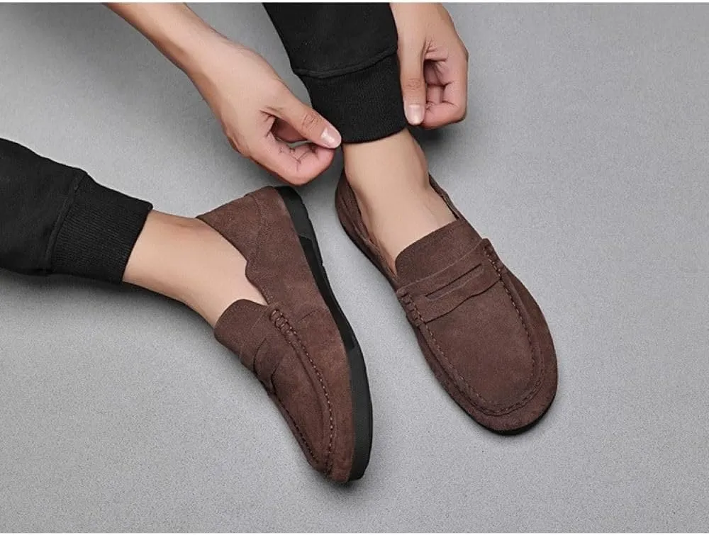 Mens Slip-on Loafers Shoes Light-Weight, Soft Penny Loafers for Men Lightweight Driving Boat Shoes Men's Casual Classic Loafer Penny