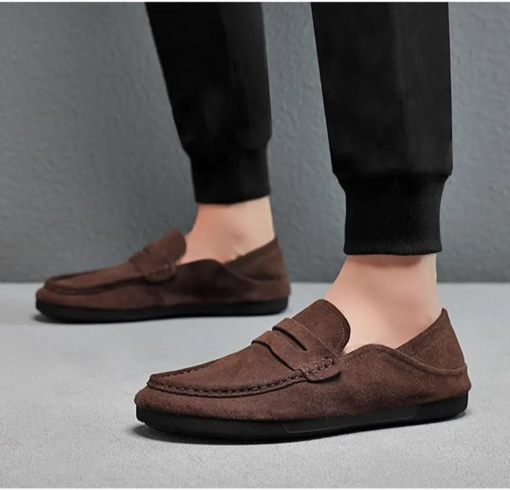 Mens Slip-on Loafers Shoes Light-Weight, Soft Penny Loafers for Men Lightweight Driving Boat Shoes Men's Casual Classic Loafer Penny