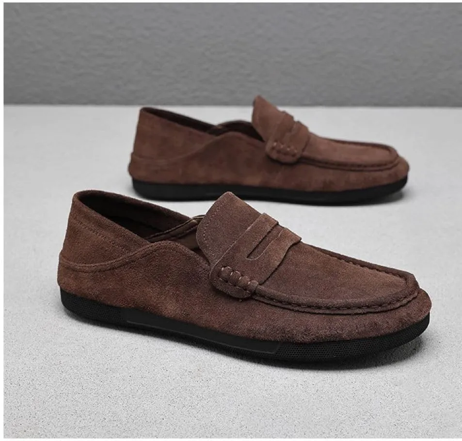 Mens Slip-on Loafers Shoes Light-Weight, Soft Penny Loafers for Men Lightweight Driving Boat Shoes Men's Casual Classic Loafer Penny