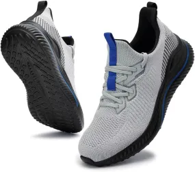 Mens Slip On Wide Walking Shoes Memory Foam Runnning Tennis Shoes Lightweight Breathable Casual Sneakers