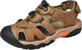 Men's Sport Sandals Athletic Lightweight Walking Casual Sandals with Adjustable Strap for Outdoor Wading Beach Close Toe Summer Mesh Sandal with Arch Support