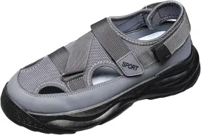 Men's Sport Sandals Non Slip Close Toe with Adjustable Strap for Summer Walking Men's Hiking Sandals with Arch Support