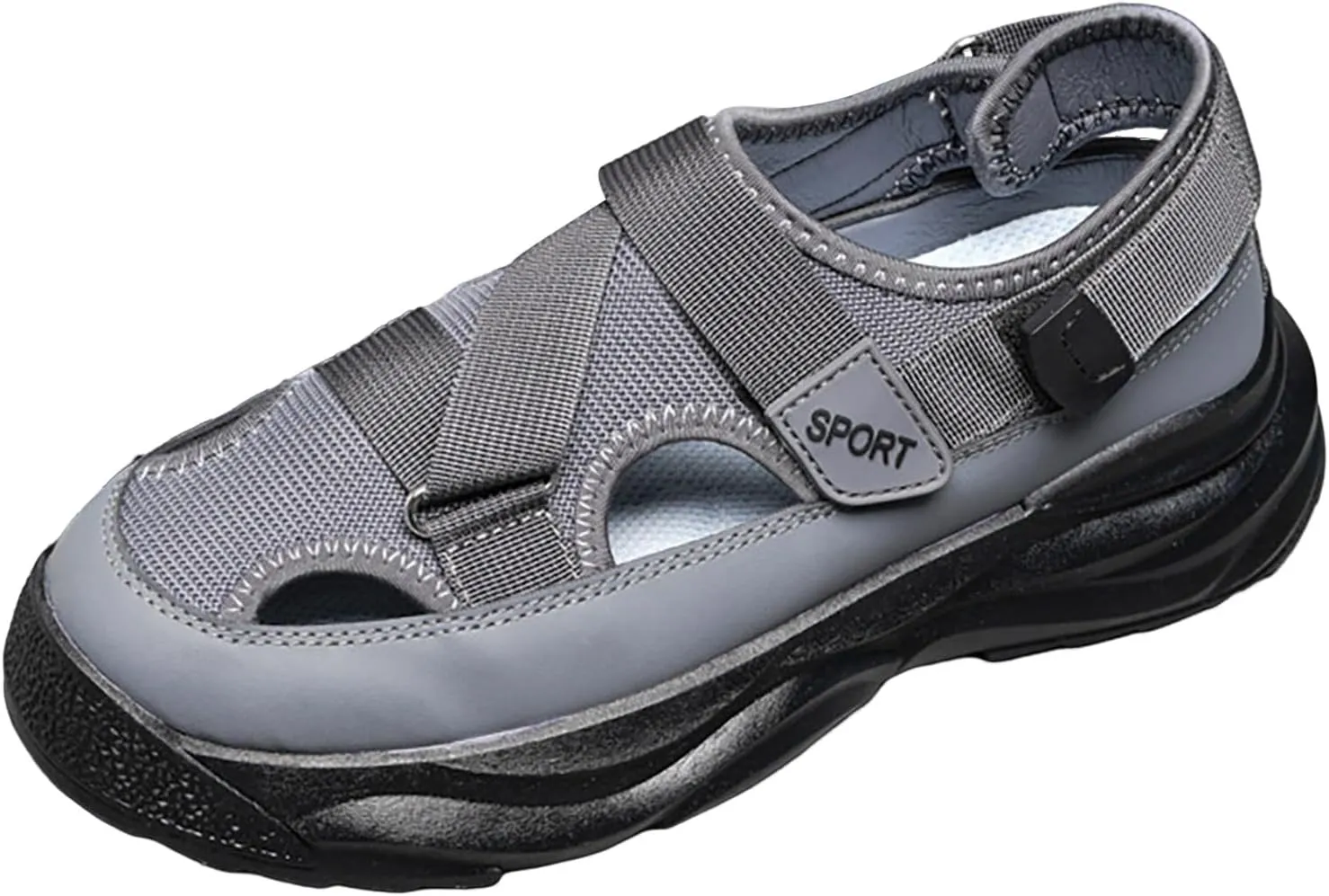 Men's Sport Sandals Non Slip Close Toe with Adjustable Strap for Summer Walking Men's Hiking Sandals with Arch Support