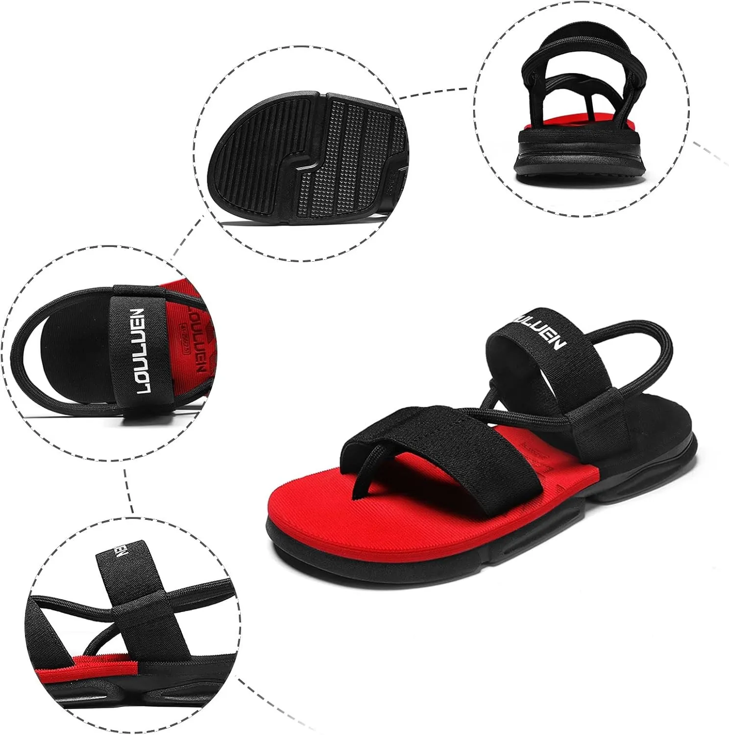 Men's Sports Hiking Sandals with Quick-dry Webbing Original Classic Beach Water Shoes with Comfort Cushion Sole Slip On Slides Summer Outdoor Indoor Beach Water Shoes Daily Work Wear Sandal