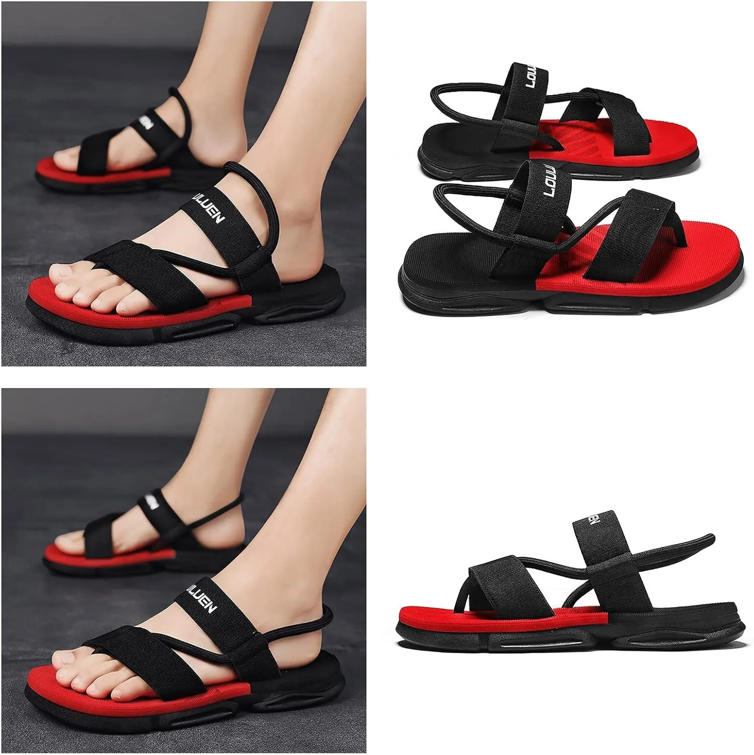 Men's Sports Hiking Sandals with Quick-dry Webbing Original Classic Beach Water Shoes with Comfort Cushion Sole Slip On Slides Summer Outdoor Indoor Beach Water Shoes Daily Work Wear Sandal