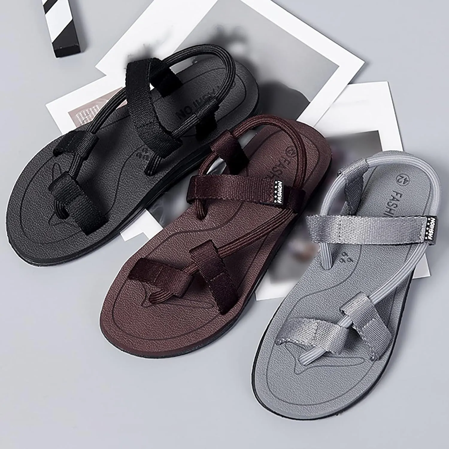 Men's Sports Hiking Sandals with Quick-dry Webbing Original Classic Beach Water Shoes with Comfort Cushion Sole Slip On Slides Summer Outdoor Indoor Beach Water Shoes Daily Work Wear Sandal