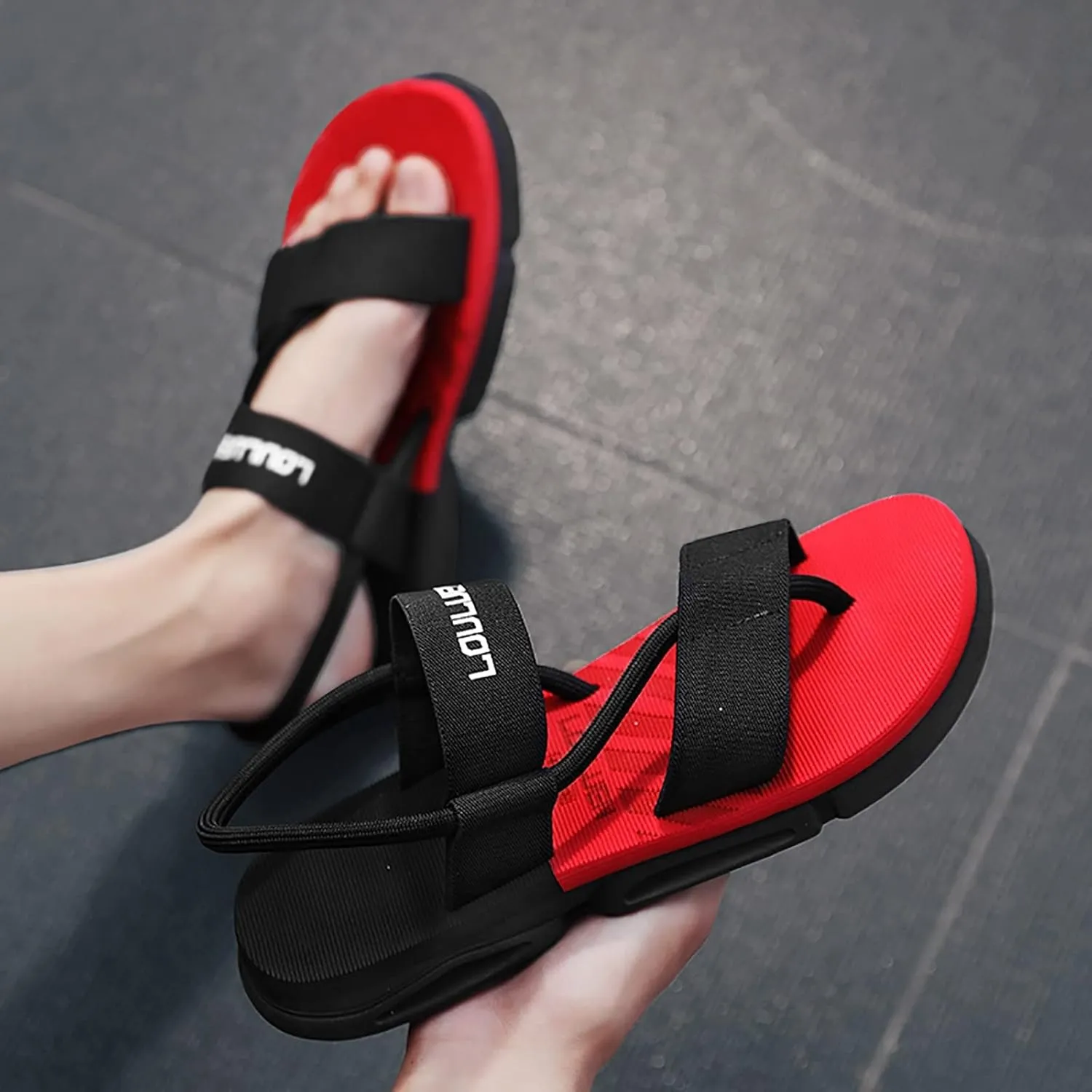 Men's Sports Hiking Sandals with Quick-dry Webbing Original Classic Beach Water Shoes with Comfort Cushion Sole Slip On Slides Summer Outdoor Indoor Beach Water Shoes Daily Work Wear Sandal