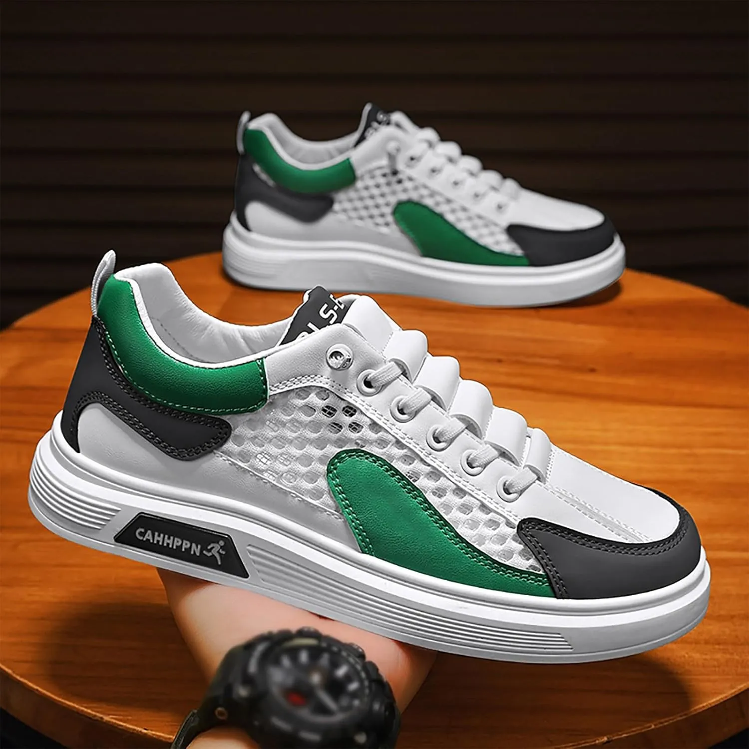 Men's Summer Breathable Mesh Casual Shoes Fashion Hollow Soft Soled Sneakers Mens Driving Shoes Casual Men Shoes Men Shoes