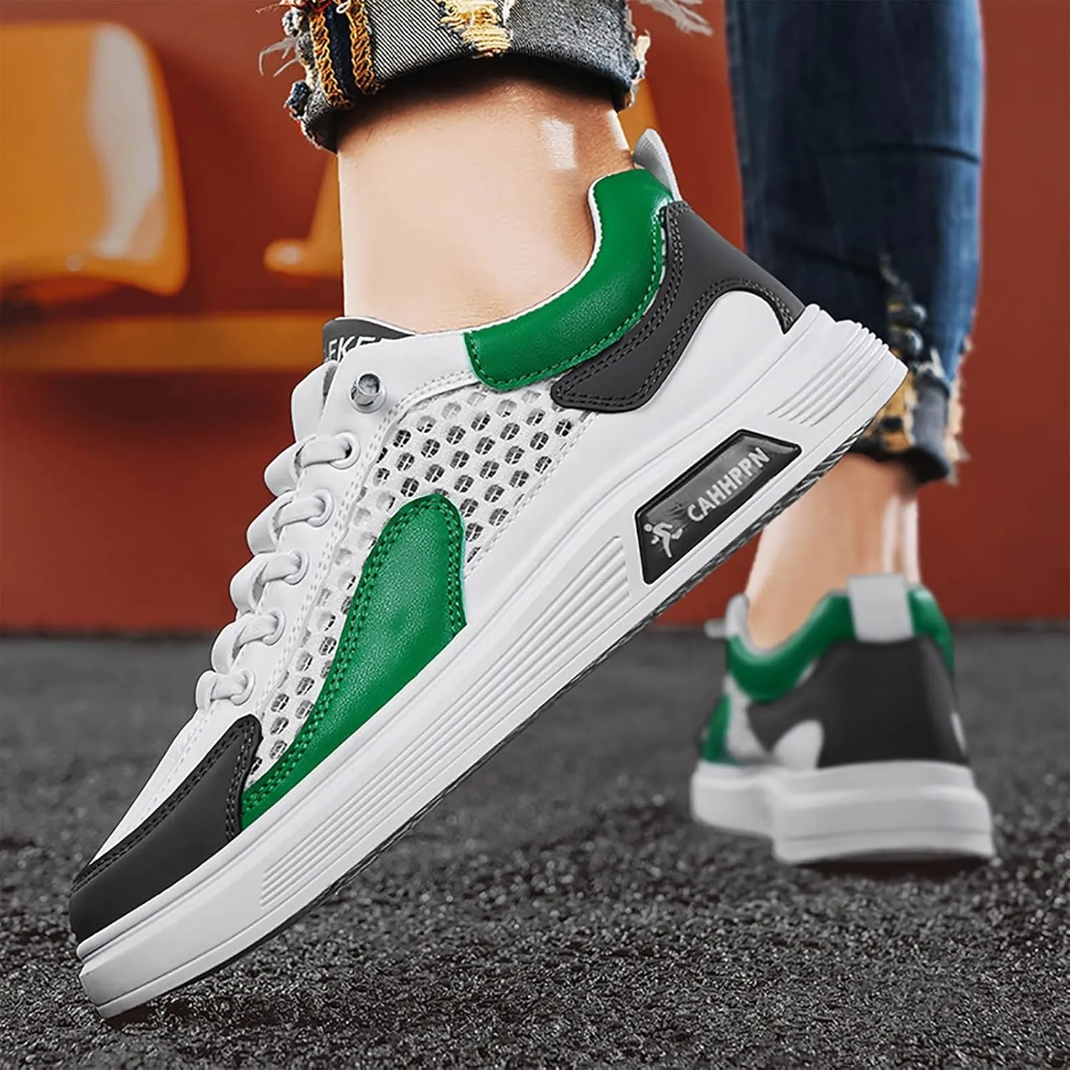 Men's Summer Breathable Mesh Casual Shoes Fashion Hollow Soft Soled Sneakers Mens Driving Shoes Casual Men Shoes Men Shoes