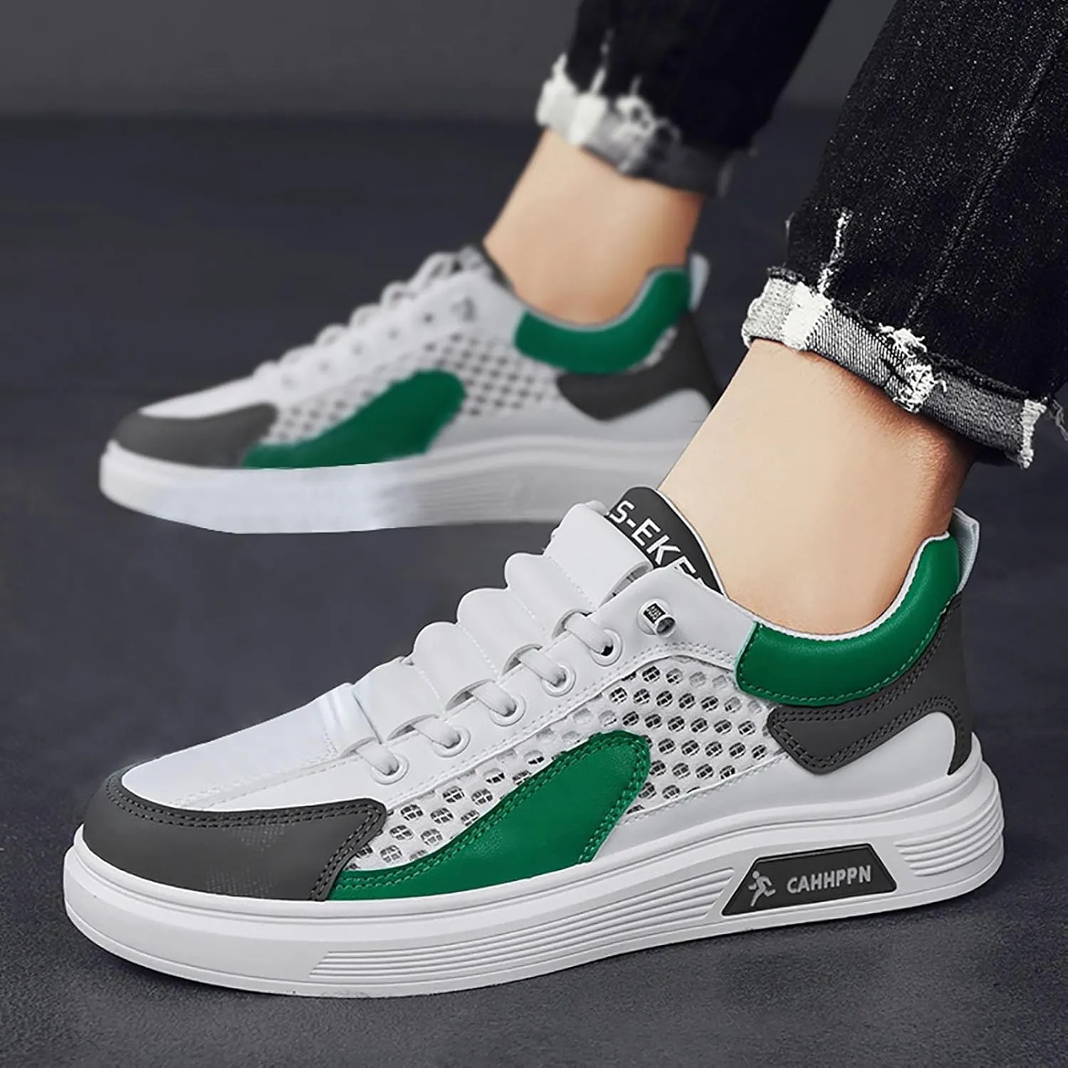 Men's Summer Breathable Mesh Casual Shoes Fashion Hollow Soft Soled Sneakers Mens Driving Shoes Casual Men Shoes Men Shoes
