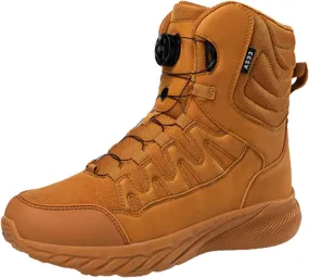 Men's Tactical Boots Military Boots Work Boots Durable Boots Climbing boots Combat boots Outdoor boots Lightweight boots (Orange,6.5)