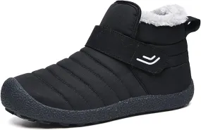 Men's Umbrella Hook Loop Platform Snow Boots Comfortable Round Toe Warm Non-Slip Tfully Fur Lined Ankle Boots Winter Casual Snow Warm Cotton Shoes