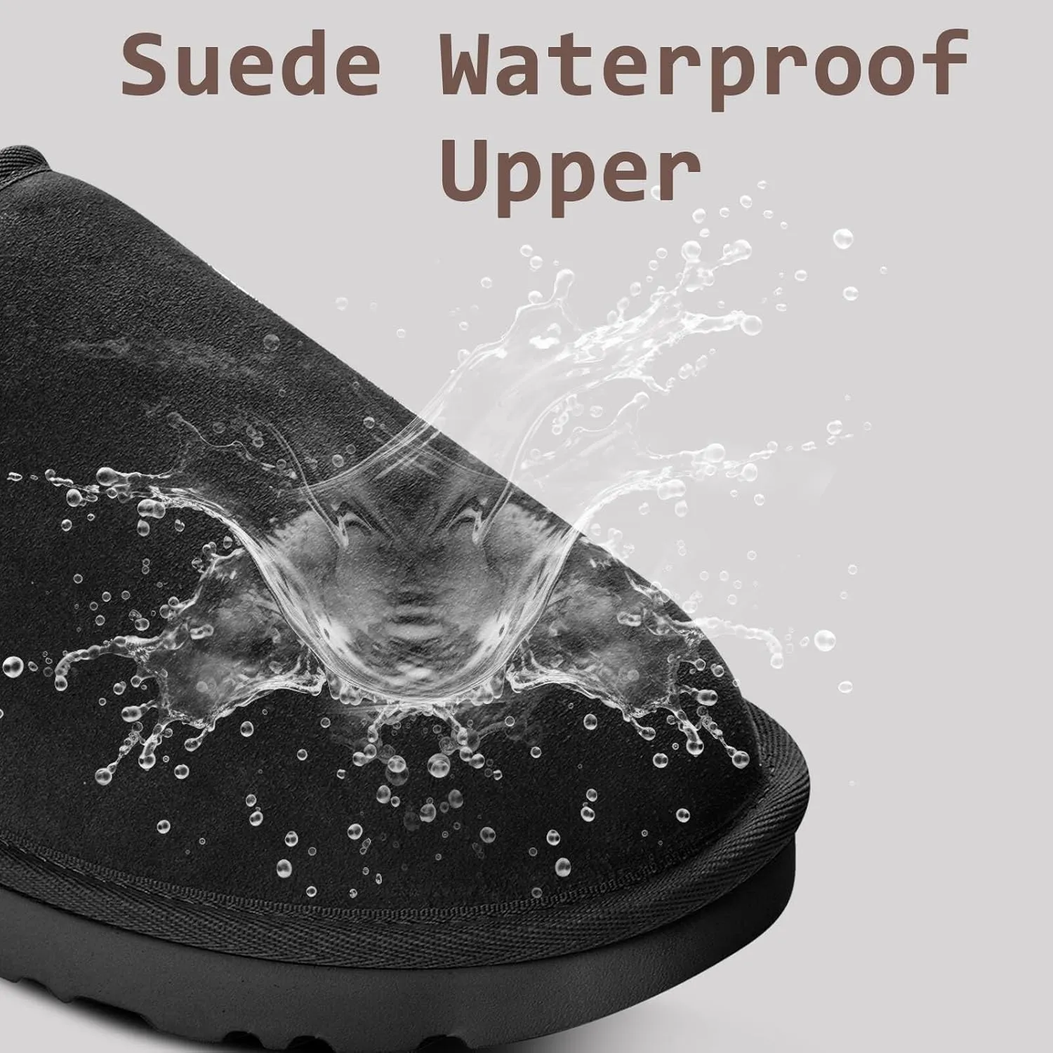 Men's Winter Fuzzy Warm Slippers - Suede House Clogs & Mules - Antislip