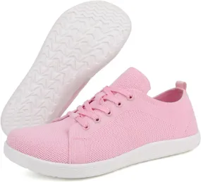 Mens Womens Minimalist Zero Drop Sole Walking Shoes,Outdoor Wide Toe Box Hiking Sneakers,Non-Slip Breathable Lace Up Athletic Shoes,Summer Casual Arch Support Sneaker for Running Jogging