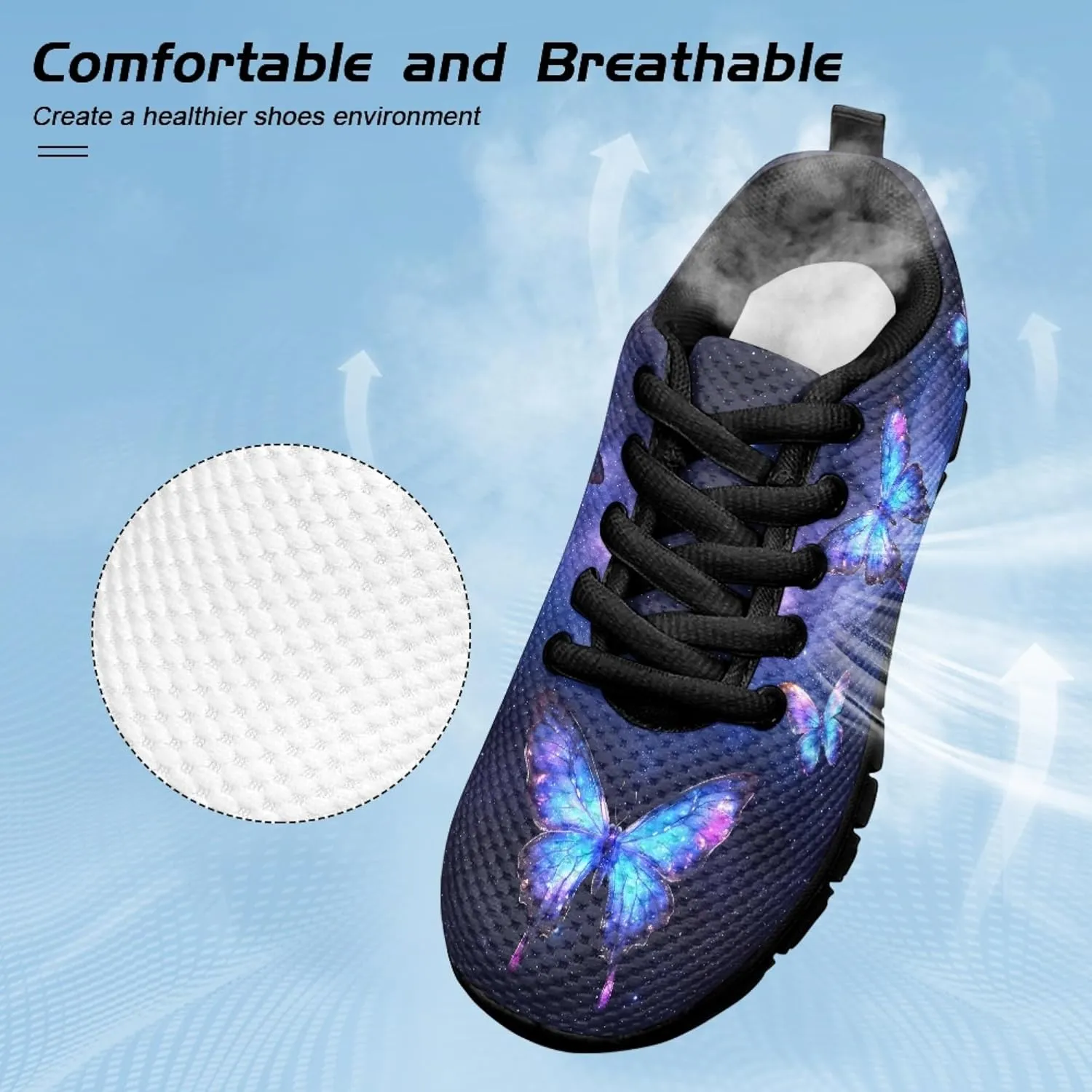 Micoklinlin Kids Sneakers Boys Girls Lightweight Lace-up Running Shoes Novelty Comfort Outdoor Jogging Tennis Sport Shoes
