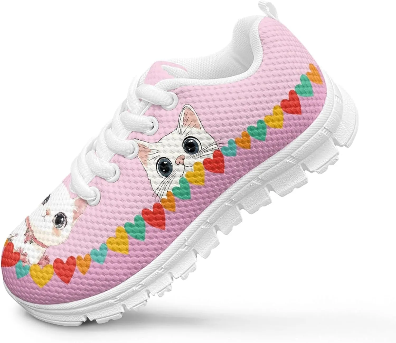 Micoklinlin Kids Sneakers Boys Girls Lightweight Lace-up Running Shoes Novelty Comfort Outdoor Jogging Tennis Sport Shoes