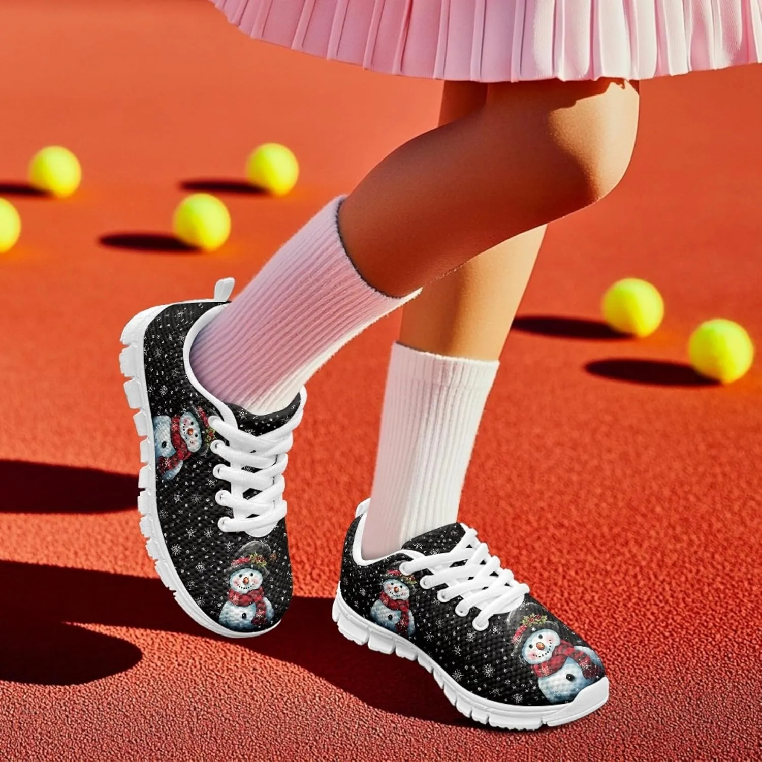 Micoklinlin Kids Sneakers Boys Girls Lightweight Lace-up Running Shoes Novelty Comfort Outdoor Jogging Tennis Sport Shoes