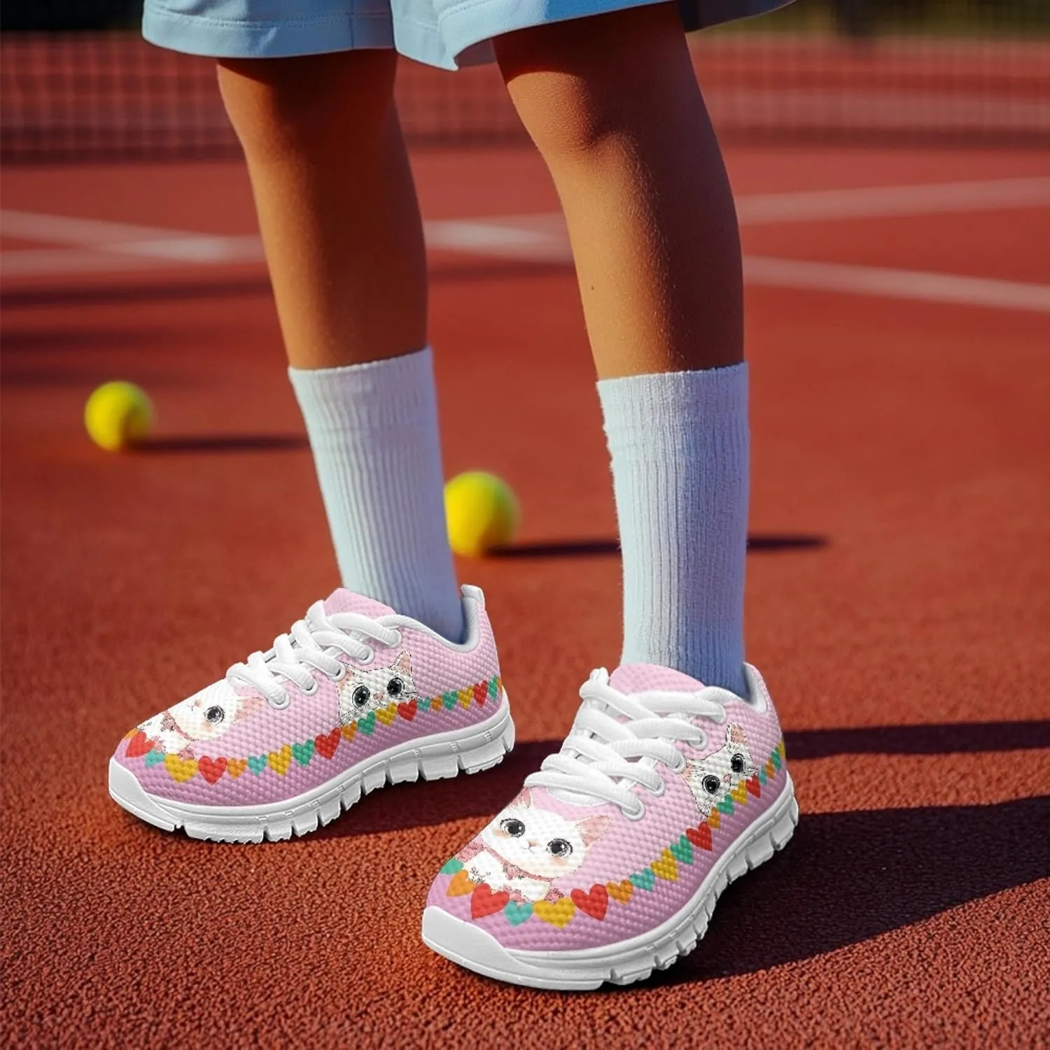 Micoklinlin Kids Sneakers Boys Girls Lightweight Lace-up Running Shoes Novelty Comfort Outdoor Jogging Tennis Sport Shoes