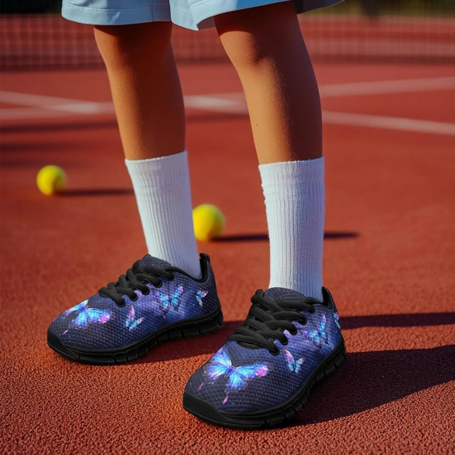 Micoklinlin Kids Sneakers Boys Girls Lightweight Lace-up Running Shoes Novelty Comfort Outdoor Jogging Tennis Sport Shoes