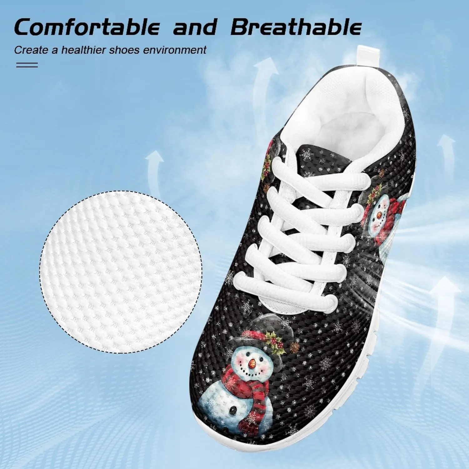 Micoklinlin Kids Sneakers Boys Girls Lightweight Lace-up Running Shoes Novelty Comfort Outdoor Jogging Tennis Sport Shoes