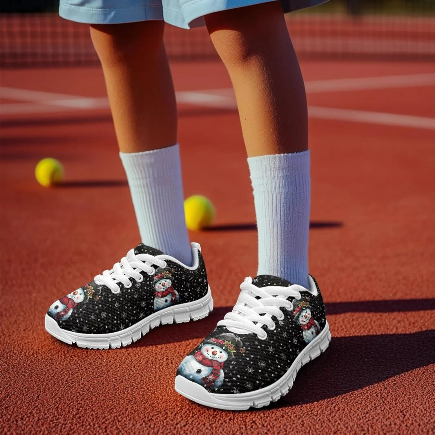 Micoklinlin Kids Sneakers Boys Girls Lightweight Lace-up Running Shoes Novelty Comfort Outdoor Jogging Tennis Sport Shoes