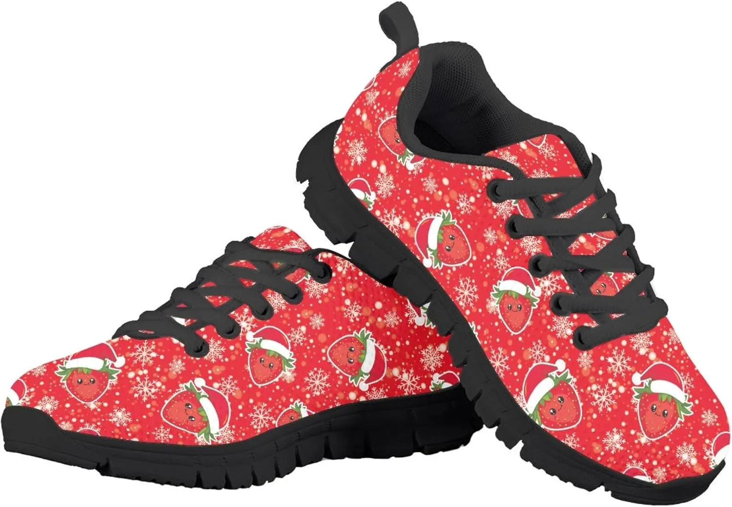 Micoklinlin Sneakers for Boys Girls Cute School Walking Shoes Anti-Slip Lace-up Jogging Shoes Outdoor Footwear for Kids