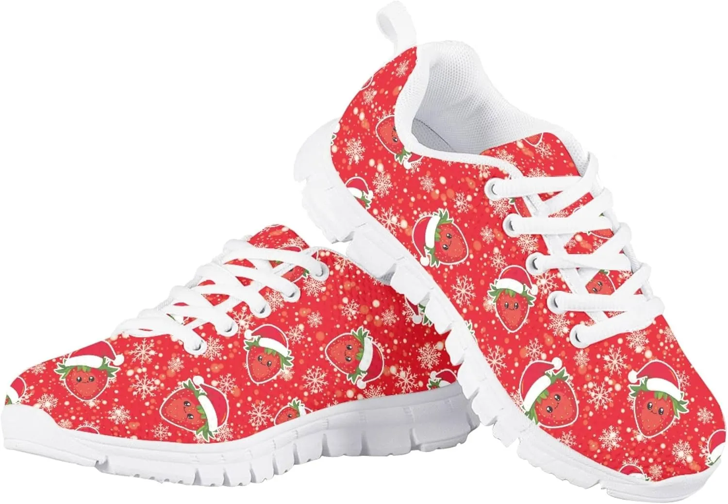 Micoklinlin Sneakers for Boys Girls Cute School Walking Shoes Anti-Slip Lace-up Jogging Shoes Outdoor Footwear for Kids