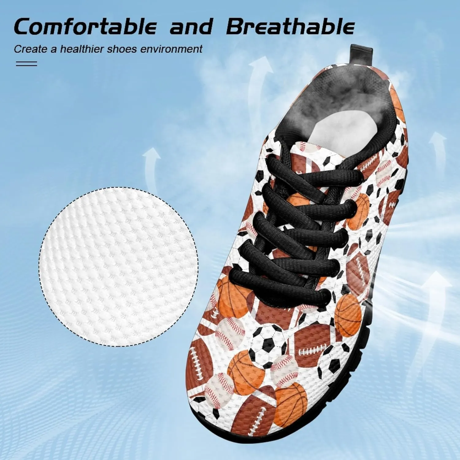 Micoklinlin Sneakers for Kids Lightweight Sport Shoes Teens Girls Boys Traiidsners Comfortable Classic Travel Walking Shoes
