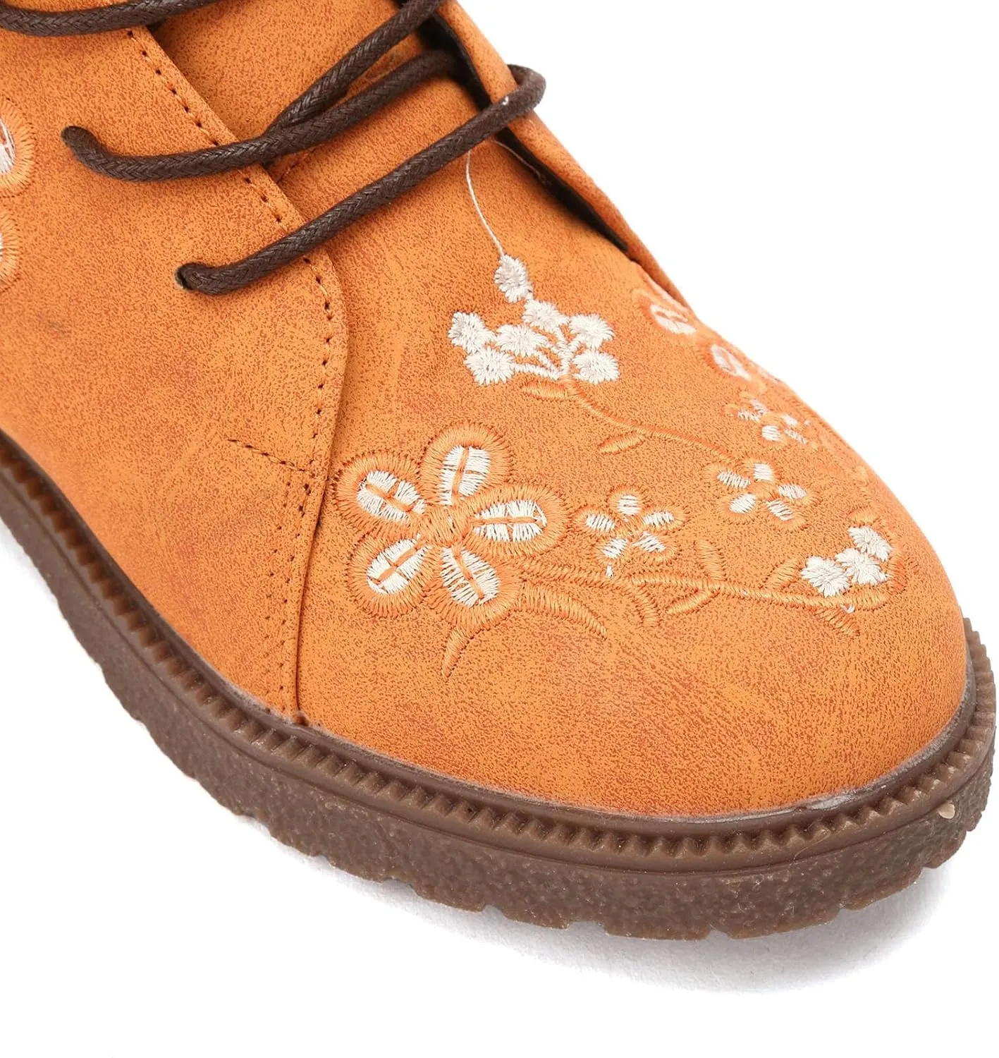 Mid Calf Boots for Women Retro Printed Embroidered Women's Heel Monochrome Fashion Short Boots Non Statement Boots Women