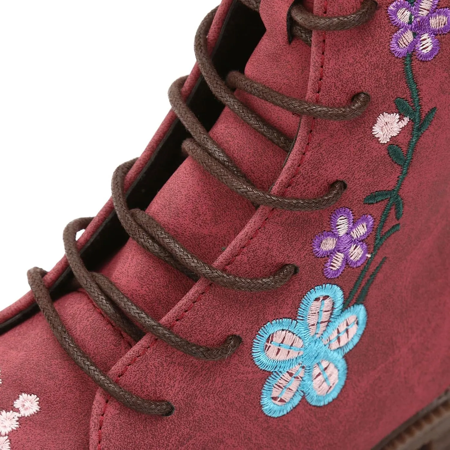 Mid Calf Boots for Women Retro Printed Embroidered Women's Heel Monochrome Fashion Short Boots Non Statement Boots Women