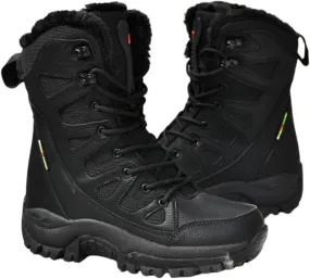 Military Boots for Men, Men's Plus Size Winter Warm Waterproof Boots High Combat Boots, Mens Winter Sole Lace Up Non Slip Snow Boots, for Outdoor Athletic Cold Weather