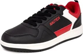 Nautica Men's Classic Low-Top Sneakers  Retro Lace-Up Casual Shoes for Tennis and Basketball-Inspired Style