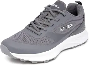 Nautica Men's Lace-Up Sneakers - Max Cushioning Running, Walking, Tennis Shoes - Comfortable Enhanced Support Athletic Sneakers-Balacava