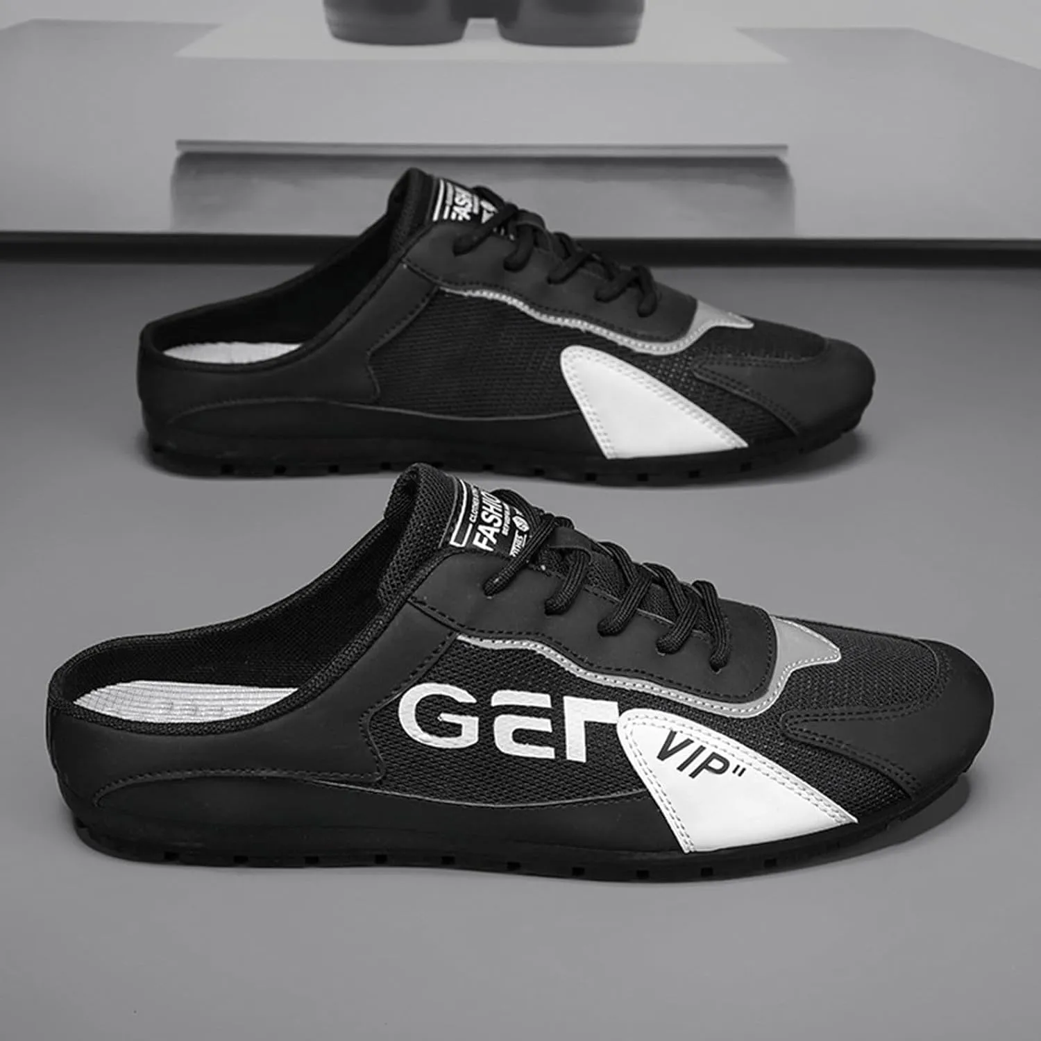 New Men's Shoes Trend Versatile Casual Shoes Lazy Man Half Slipperboard Shoes Shoes Mens Slip on Casual Shoes Size 9 Men's Sh