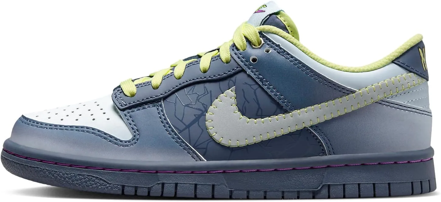 Nike Dunk Low Bg Big Kids Shoes Size-4 Big Kid, Diffused Blue/Luminous Green/Fuchsia Dream/Blue Tint
