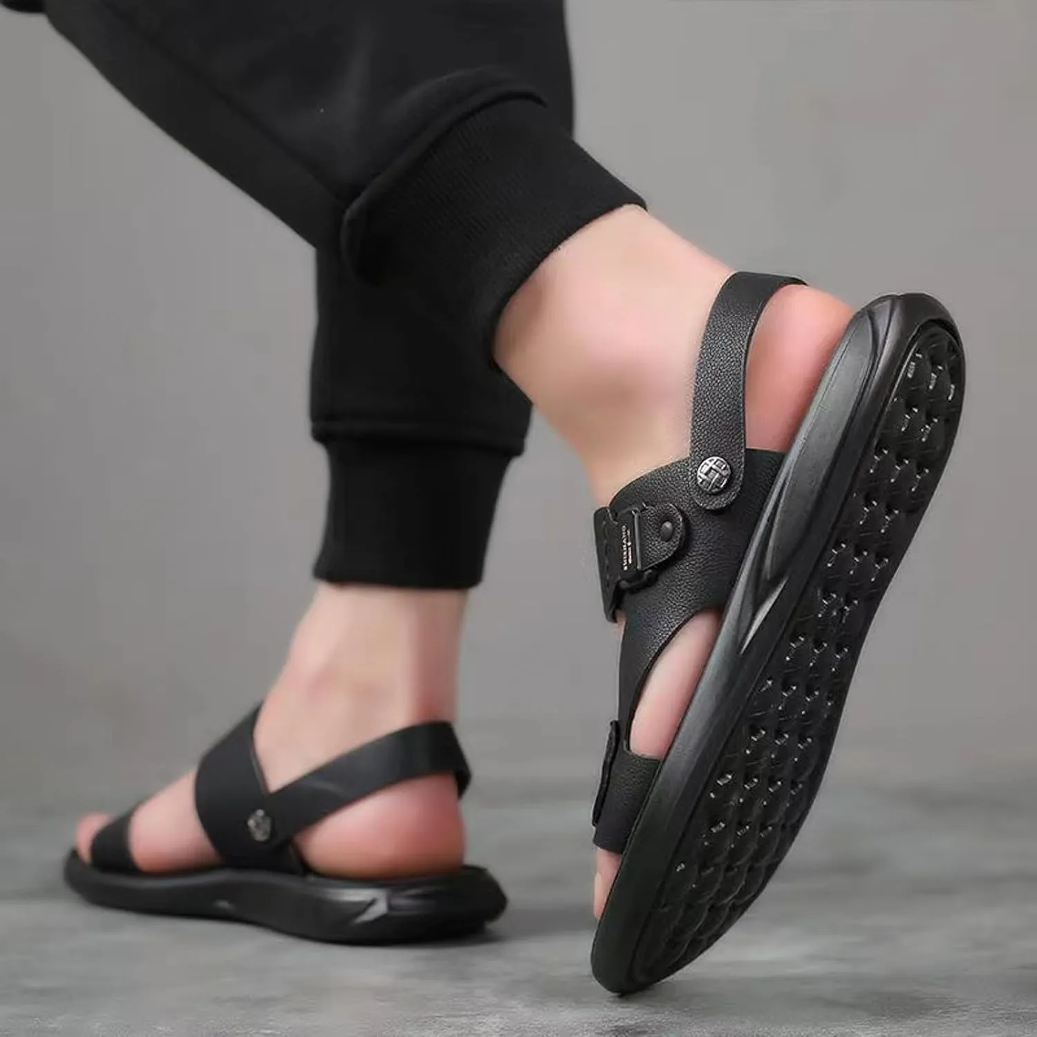 Open Toe Walking Sandals for Summer Men's Casual Sports Beach Sandals Open Toe Use Walking Shoes Outdoor Sandals