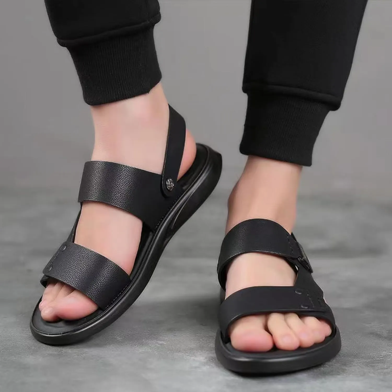 Open Toe Walking Sandals for Summer Men's Casual Sports Beach Sandals Open Toe Use Walking Shoes Outdoor Sandals