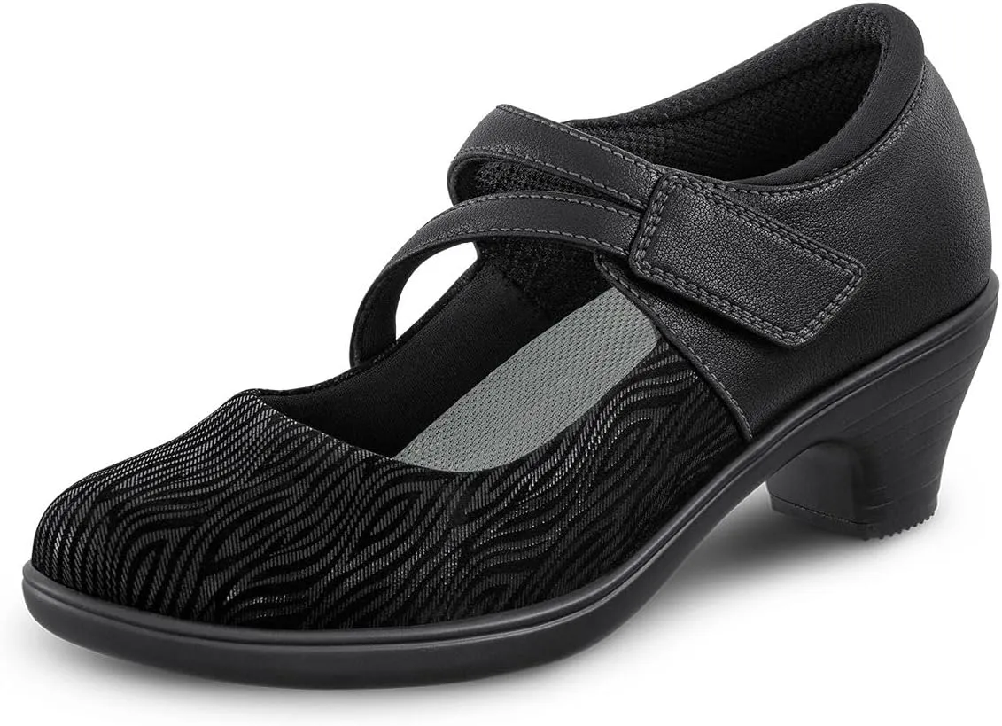 Orthofeet Women's Orthopedic Leather Ella Mary Jane Shoes