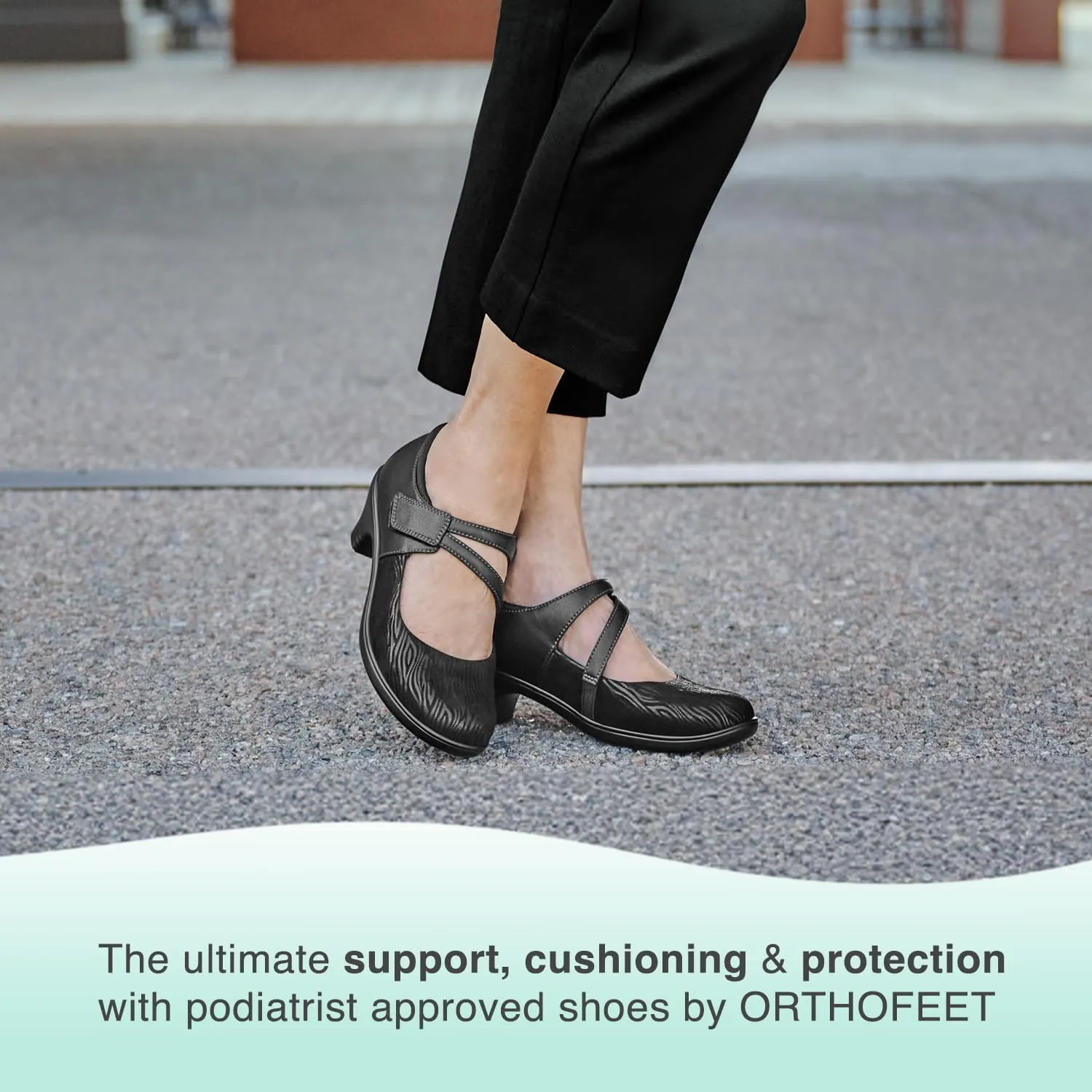 Orthofeet Women's Orthopedic Leather Ella Mary Jane Shoes
