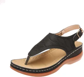 Orthopedic Sandals for Women Anti-Slip, Breathable, Vintage Slip on Flip Flops Wide Width Comfort Orthotic Flip Flops with Arch Support Dressy Summer Flat