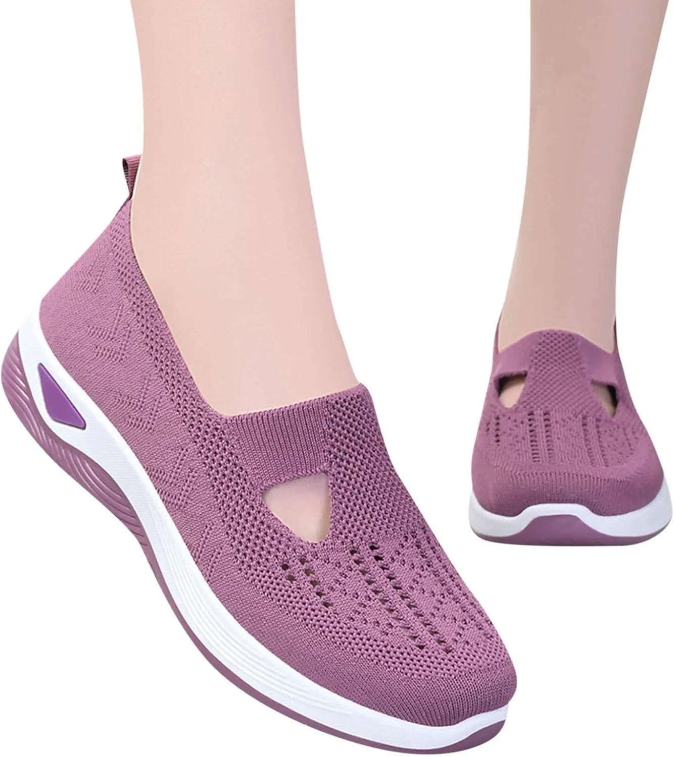 Orthopedic Shoes for Women Breathable Soft Slip On Running Shoes for Men Loafers Ladies Casual Shoes Waterproof Sneakers Brown Tennis Shoe Loafers Shoe