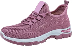 Orthopedic Sneakers for Women Men Casual Comfortable Wedge Walking Sport Sneakers Breathable Mesh Low Top Walking Shoes Fashion Soft Arch Support Slip-On Shoes