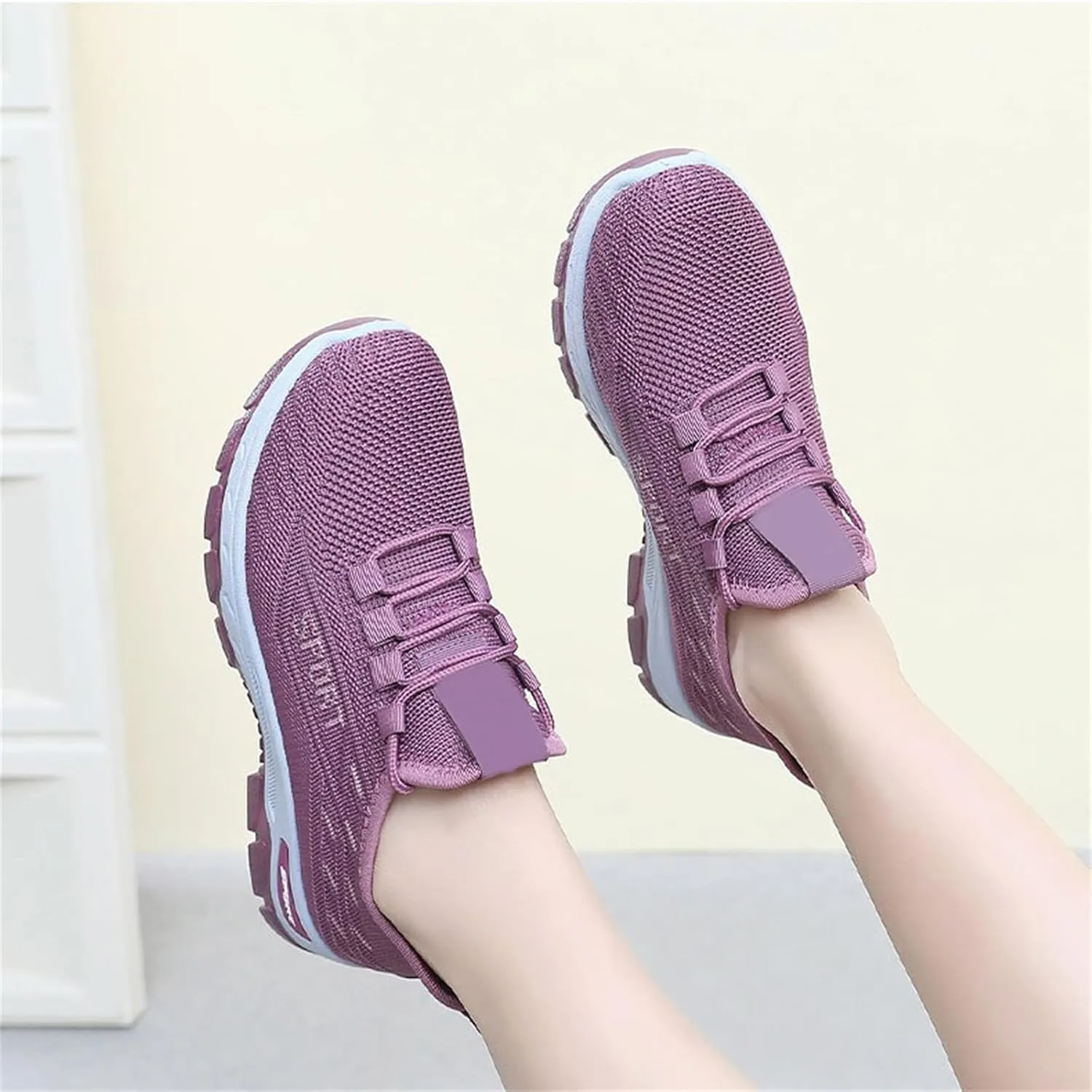 Orthopedic Sneakers for Women Men Casual Comfortable Wedge Walking Sport Sneakers Breathable Mesh Low Top Walking Shoes Fashion Soft Arch Support Slip-On Shoes