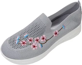 Orthopedic Sneakers for Women Slip On Walking Shoes with Arch Support Comfortable Casual Loafers Plantar Fasciitis Relief Foot Pain Diabetic Swollen Feet