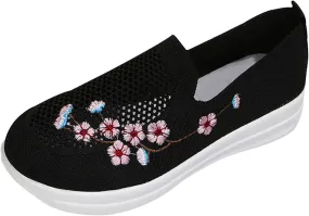 Orthopedic Sneakers for Women Slip On Walking Shoes with Arch Support Comfortable Casual Loafers Plantar Fasciitis Relief Foot Pain Diabetic Swollen Feet
