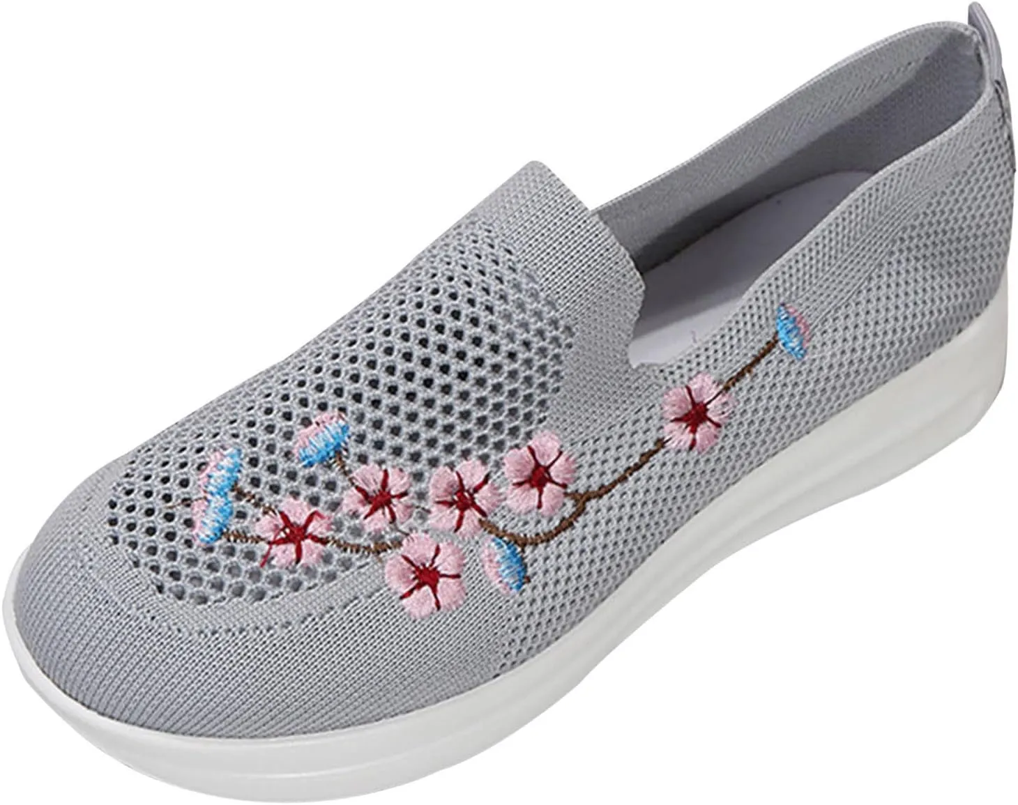 Orthopedic Sneakers for Women Slip On Walking Shoes with Arch Support Comfortable Casual Loafers Plantar Fasciitis Relief Foot Pain Diabetic Swollen Feet